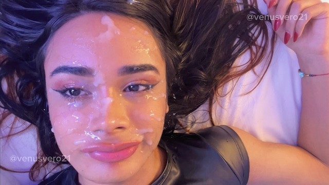 Hot Transgirl HUGE Self Facial  Venusvero21